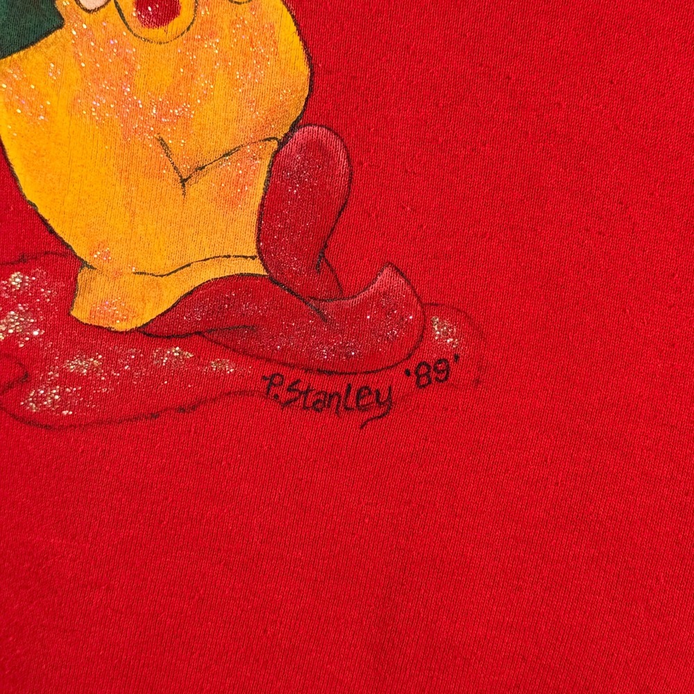 Vintage Disney Snow White Grumpy Sweatshirt R Stanley Screen Stars Red 1988 - Picture 8 of 13
